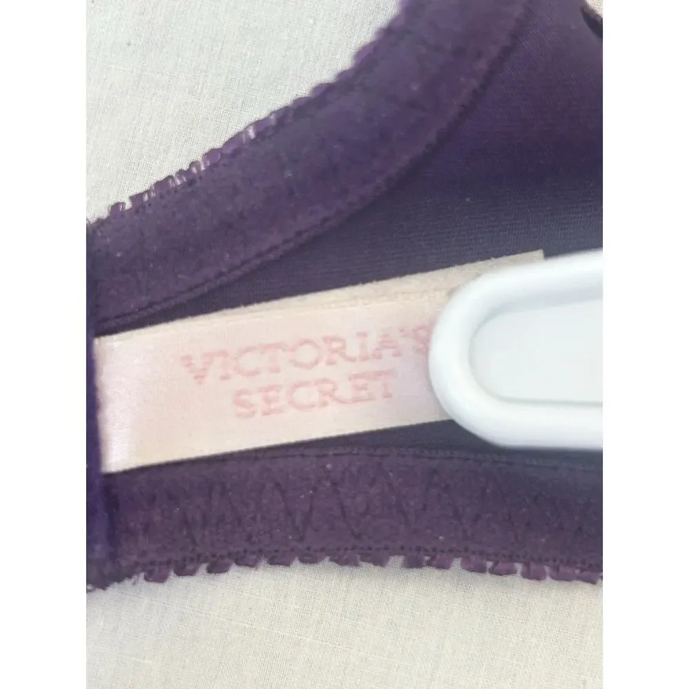 Vintage‎ Victoria's Secret Lace Bra Underwire Women's 34D Purple